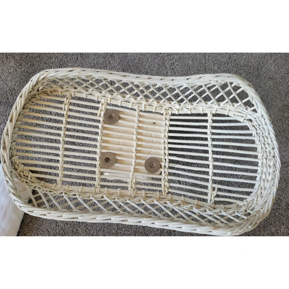 VTG Wicker Baby Scale Antique Nursery Decor Photo Prop Cottagecore Shabby Chic